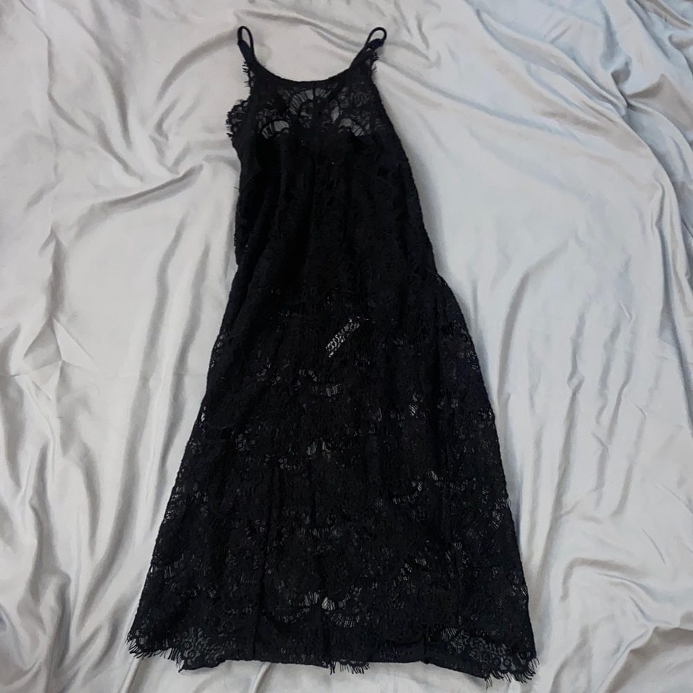 Elegant Black Lace Dress